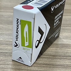 Лезвие #23 стер. №100 Фолькманн, хир., нерж. сталь 13С26, Volkmann MedizinTechnik GmbH, Германия