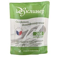 Салфетки дезинфицирующие ДезКлинер, сменный БЛОК, 175х125мм №200
